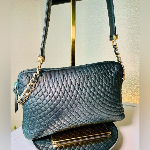 Bally Quilted Lambskin Handbag With Gold B Logo “Host Pick” - Picture 9 of 16